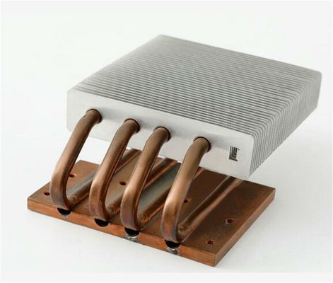 Squared Copper Pipe Electronic Heat Sink , Sintered Laptop Cpu Heatsink